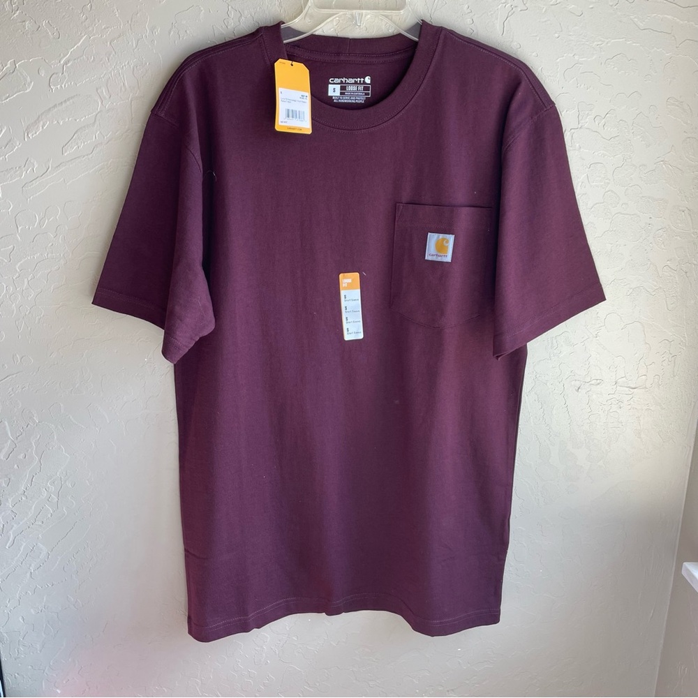 NWT! CARHARTT MEN'S LOOSE FIT
HEAVYWEIGHT LOGO POCKET WORK T-SHIRT SMALL - Picture 3 of 10